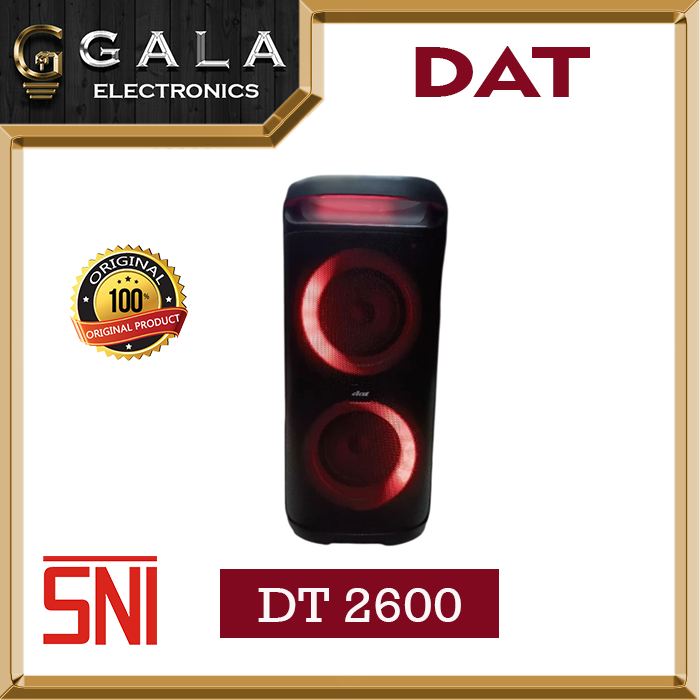 Speaker Bluetooth Karaoke FM Portable DAT DT 2600 + 2 MIC