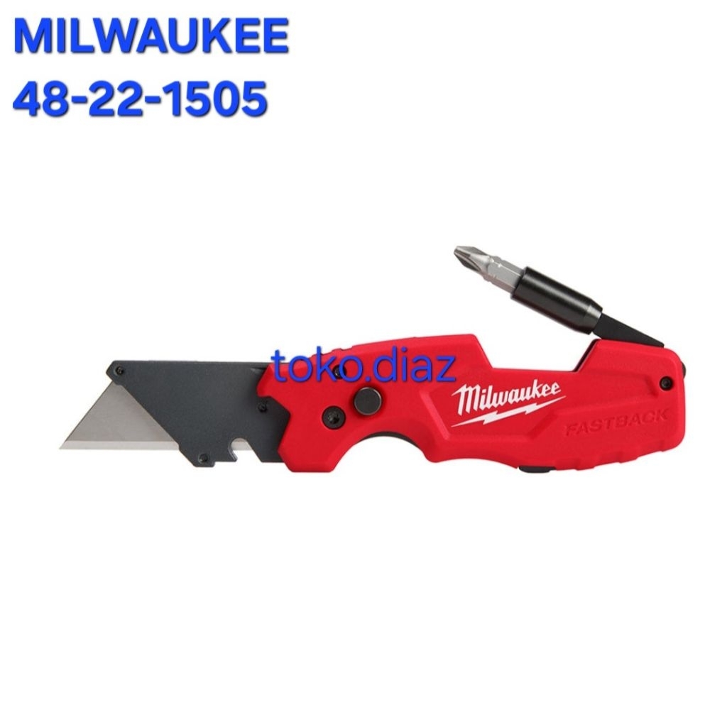 Milwaukee FASTBACK 6-in-1 Folding Utility Knife 48-22-1505 / Pisau Lipat