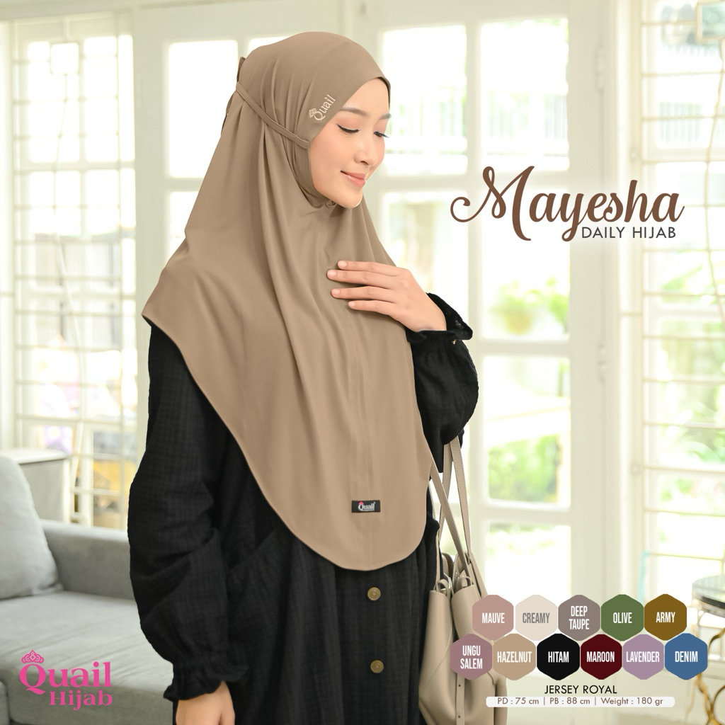 Quail Hijab - MAYESHA HIJAB INSTAN TALI ORI QUAIL JERSEY PREMIUM