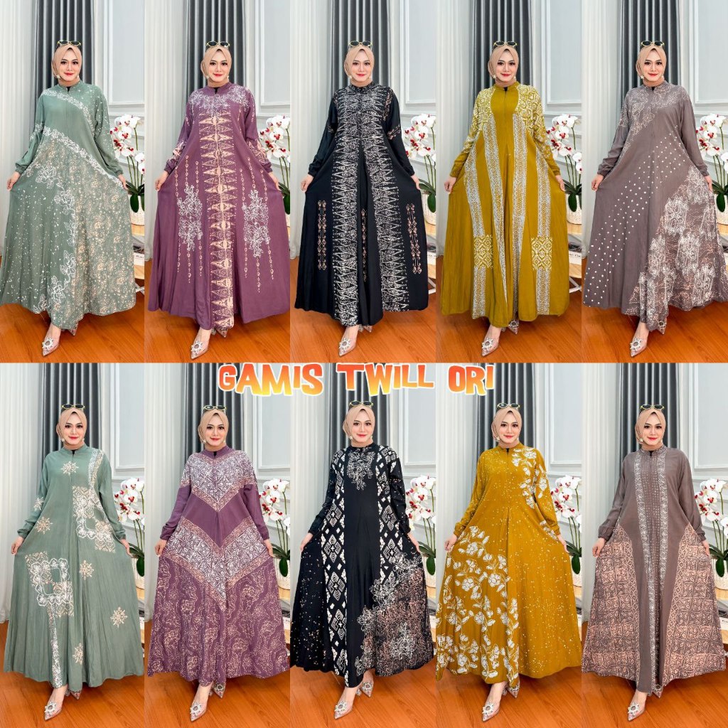 ARIEFA BATIK - (BEST SELLER) GAMIS RAYON CANDI MEKAR | GAMIS CANDI MEKAR JUMBO | GAMIS TWILL ORI | G