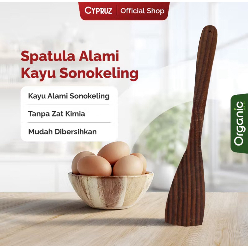 [ Cyprus ] Sutil / Sodet / Spatula Kayu Sonokeling Cypruz / Spatula Sutil Kayu Sonokeling & Mahogany
