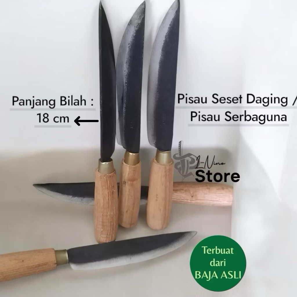 PISAU SESET SUPER TAJAM | PISAU DAGING KAMBING SAPI AYAM | PISAU SAYUR BUAH SERBAGUNA