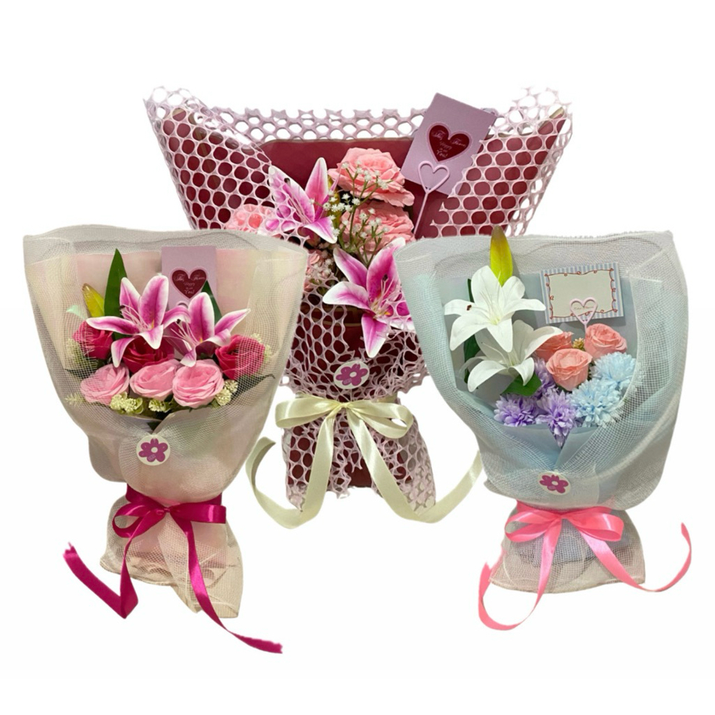 Lily bouquet bunga lily buket bunga artificial premium