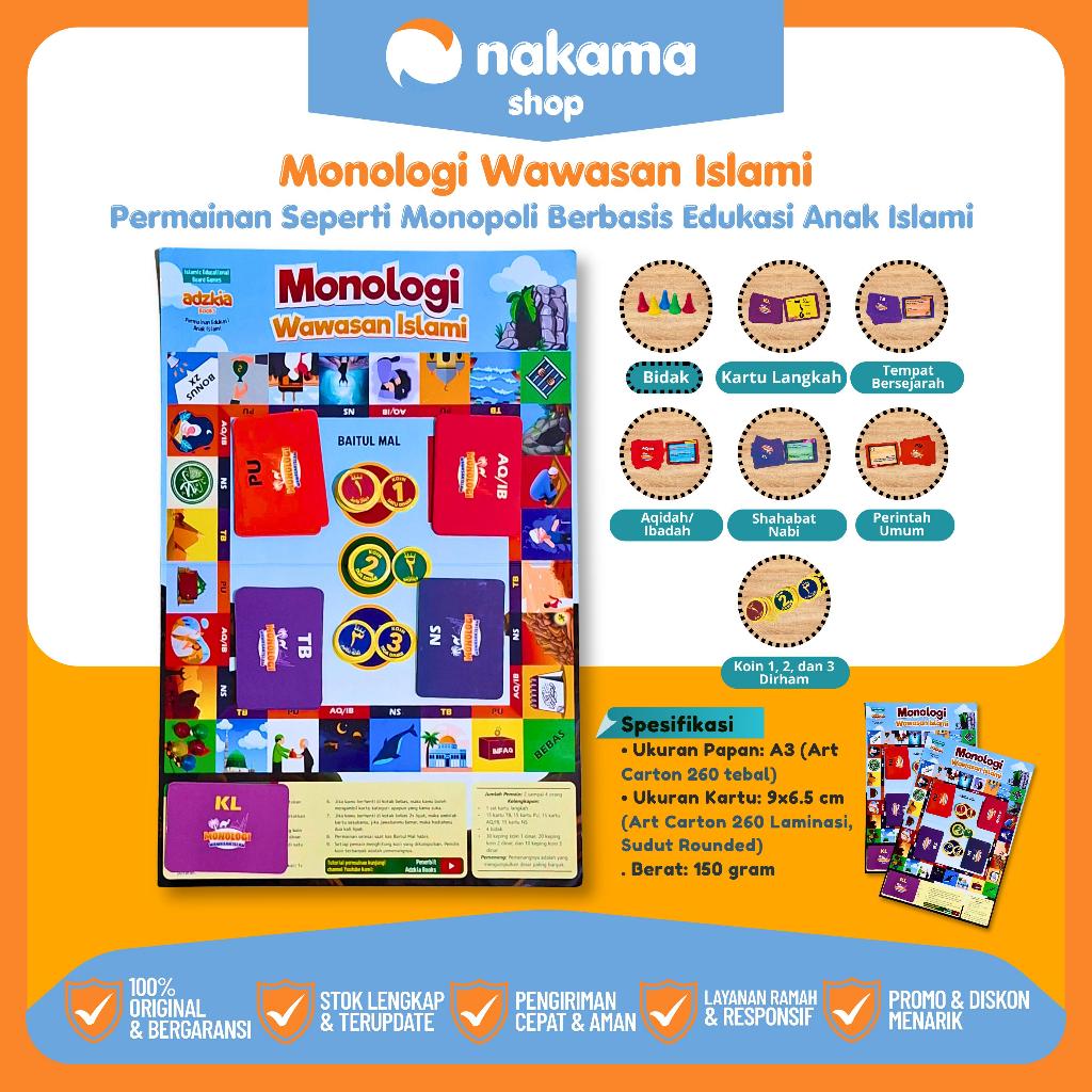 Permainan Anak Monologi Wawasan Islami Seperti Mianan Monopoli Berbasis Edukasi Islami A3 Art Carton