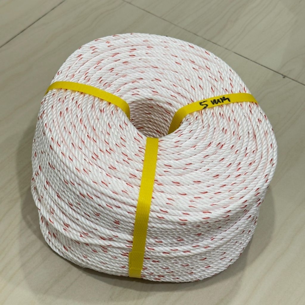 tali nylon putih 5mili // 2.64kg ( HARGA 200meter ) Tali tambang kapal tali nylon rope plastik pvc t