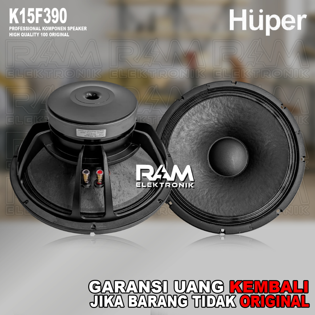 Komponen Speaker 15 Inch HUPER K15F390 | K15F 390 | K15 F 390 Original