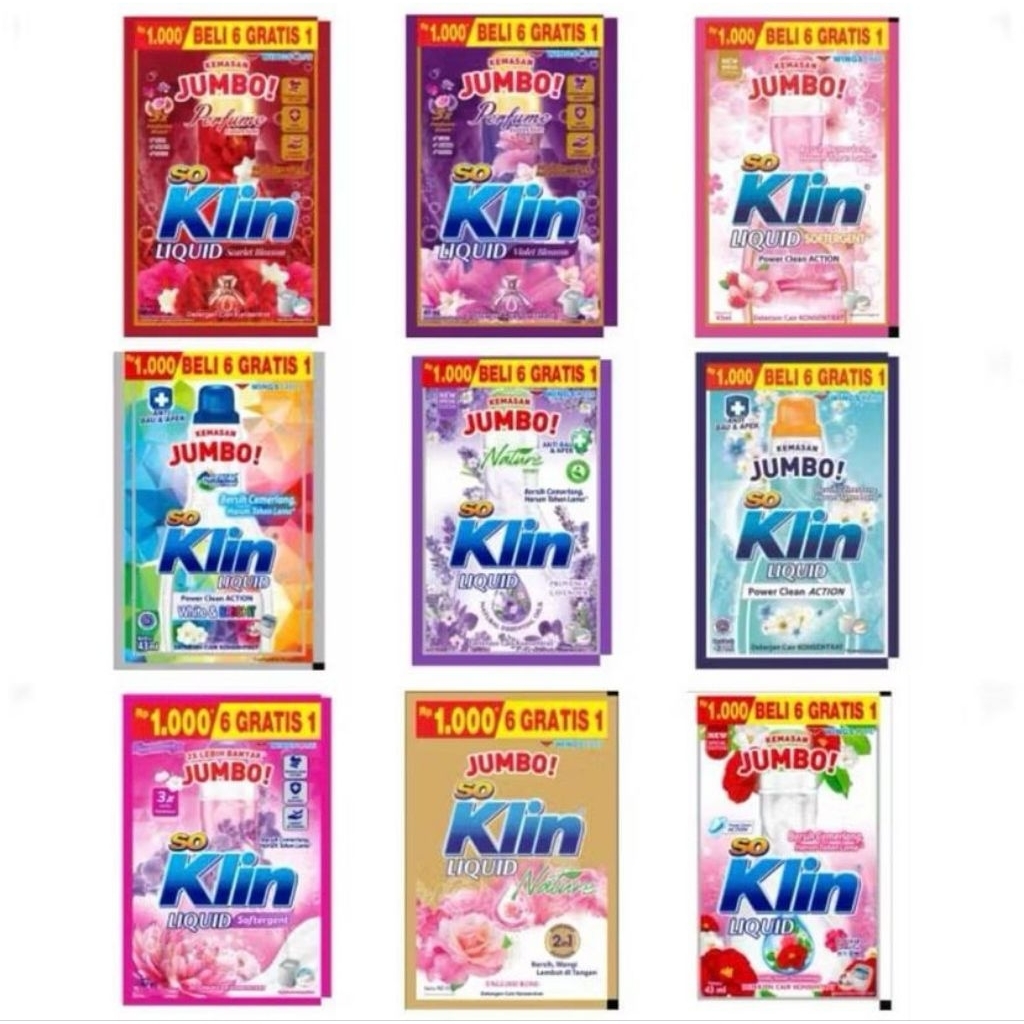 SOKLIN CAIR / SOKLIN LIQUID 40ML Isi 14 ||Sachet 1000