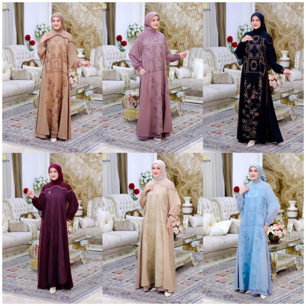 Gamis terbaru Syabil dress by Ninos design original 100%