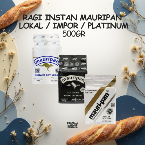 Mauripan Ragi instan - Instan Dry Yeast - Mauri-pan Gold - Ragi Cap Kangguru 500GR