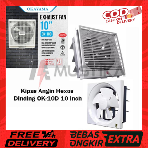 Kipas Angin Exhaust fan/ Hexos Dinding OKAYAMA 8/10/12 INCH - OK8D/ OK10D / OK12D