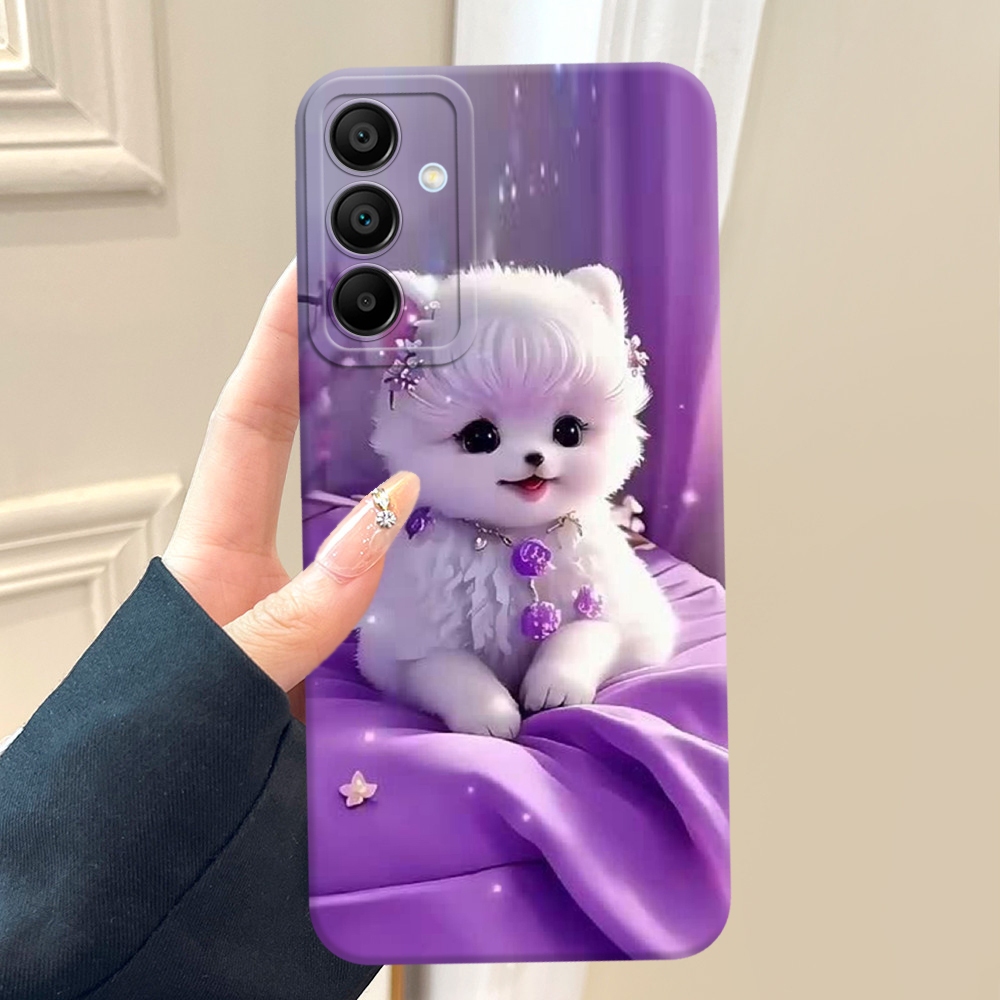 Premium Casing Hp Untuk SAMSUNG GALAXY A15 - Desain DOG KUCING CUTE LUCU - Case Silikon Softcase Tre