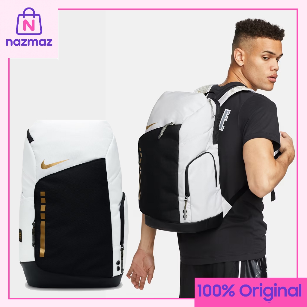 Tas Nike Hoops Elite Backpack 100% Authentic WHITE Gold | Tas Olahraga | Tas Basket