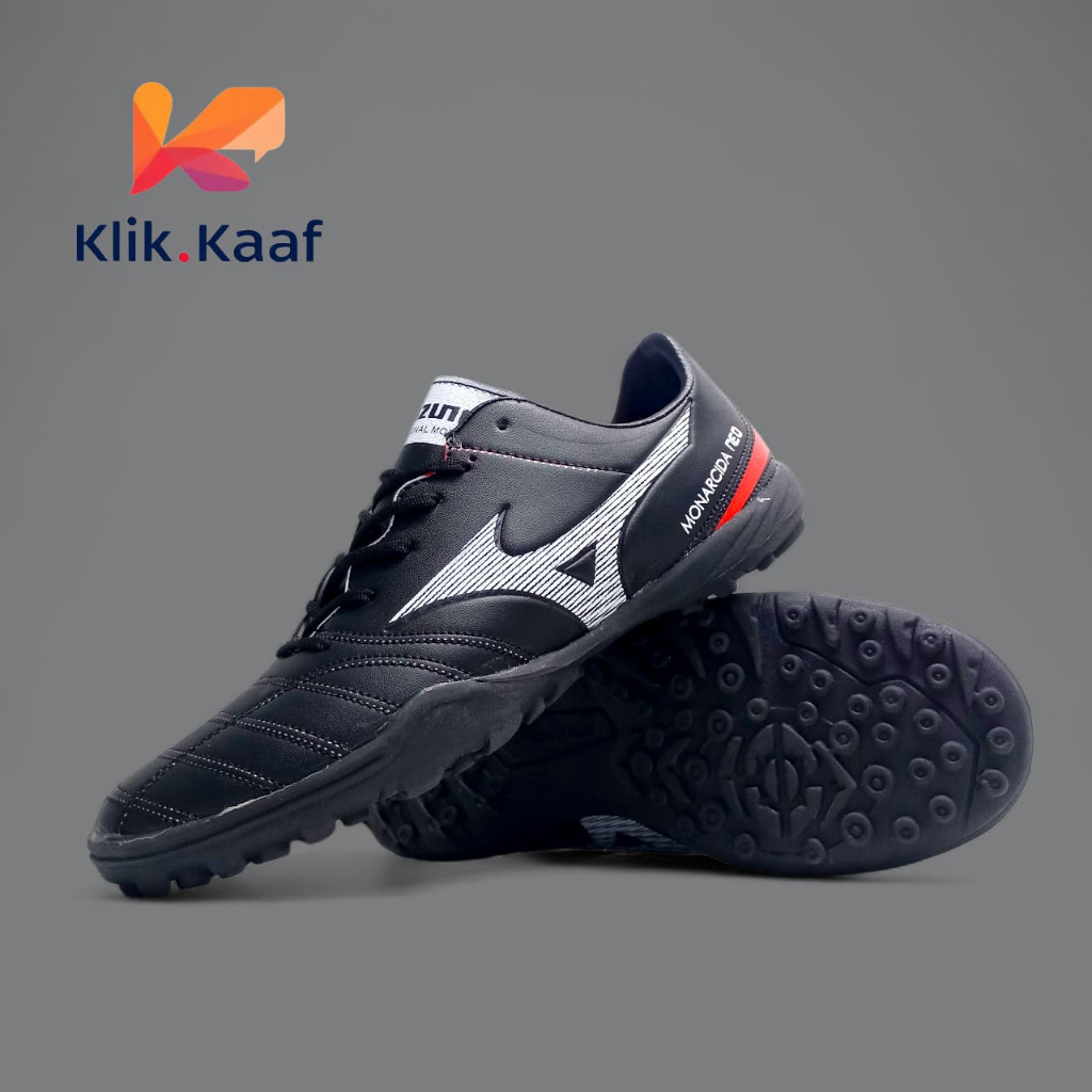 Kaaf - Sepatu Futsal Mizuno Black Silver