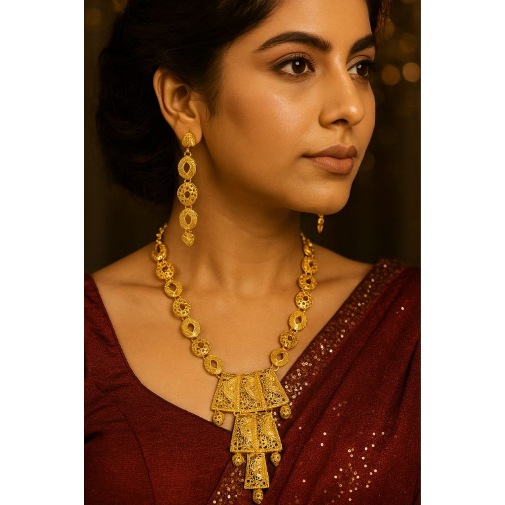 KALUNG SET ANTING LAPIS EMAS DUBAI INDIA