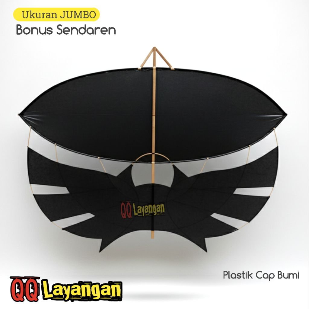 Layangan Ram Raman Empet Hitam Besar, Layang Layang, Layangan Besar