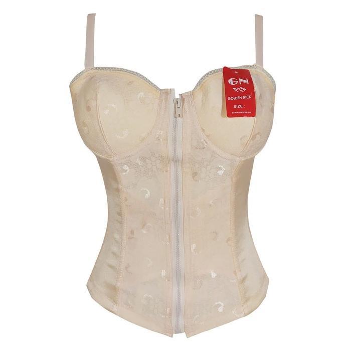 COD Longtorso Golden Nick Kamisol Bra Premium Pelangsing Dalaman Kebaya Renda Korset Corset