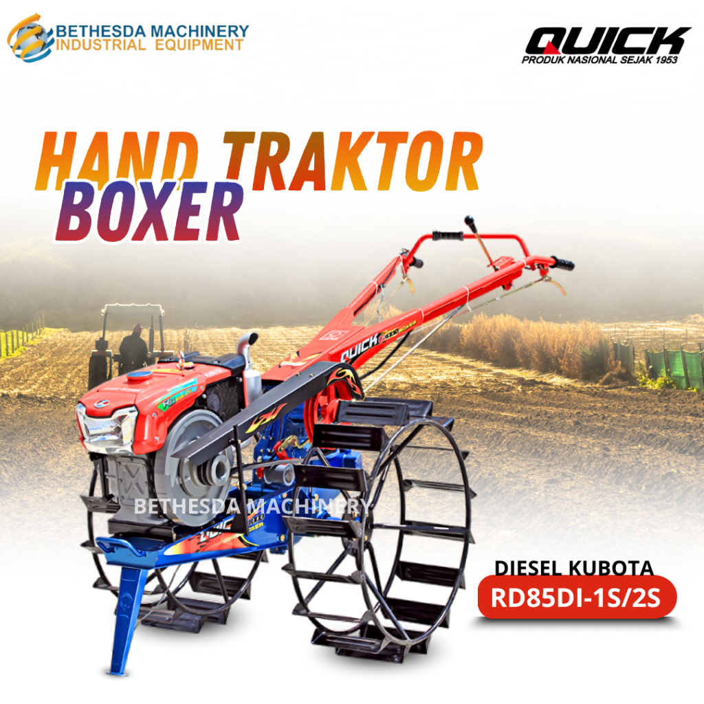 Hand Traktor Quick G1000 BOXER Quick 8.5 HP / 8.5 pk Kubota RD85DI-1S