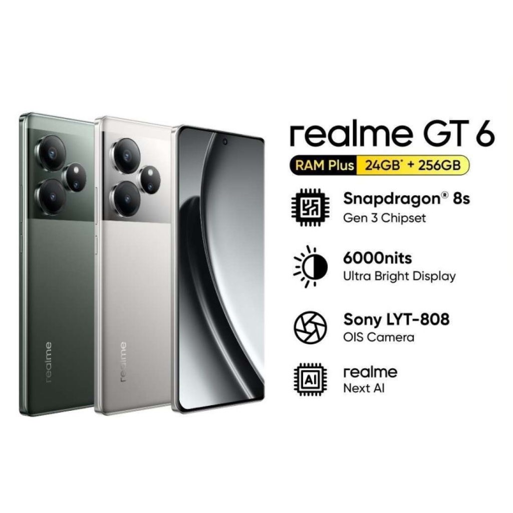 Realme GT 6 5G 12/256GB 5500mAh SnapDragon 8s Gen3 (SECOND).