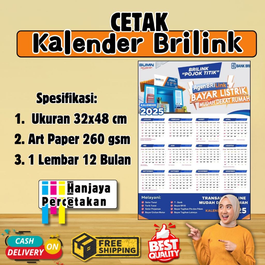 AgenBRILink Bayar Listrik Mudah Dekkat Rumah Kalender 2025