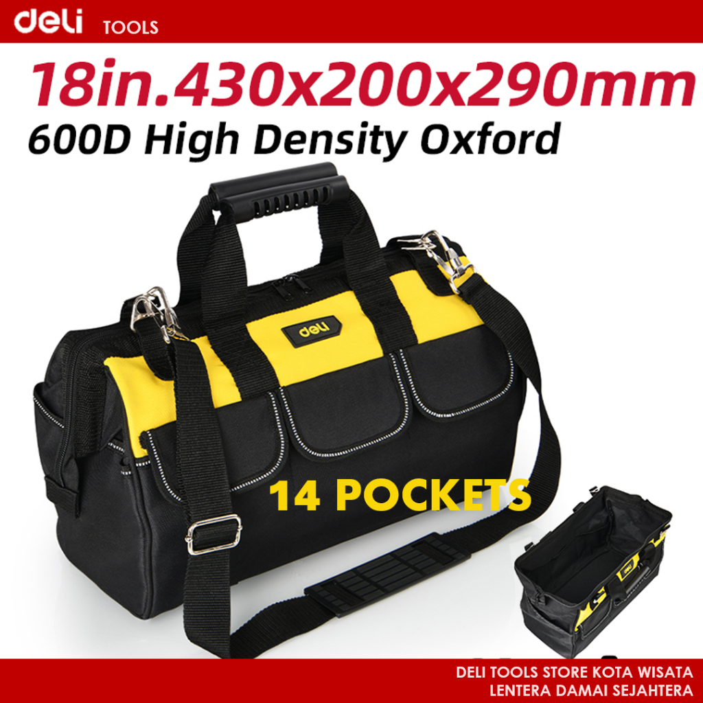 Deli Tool Bag  / Tas Perkakas 18" with Strap 43 x 20 x 29cm