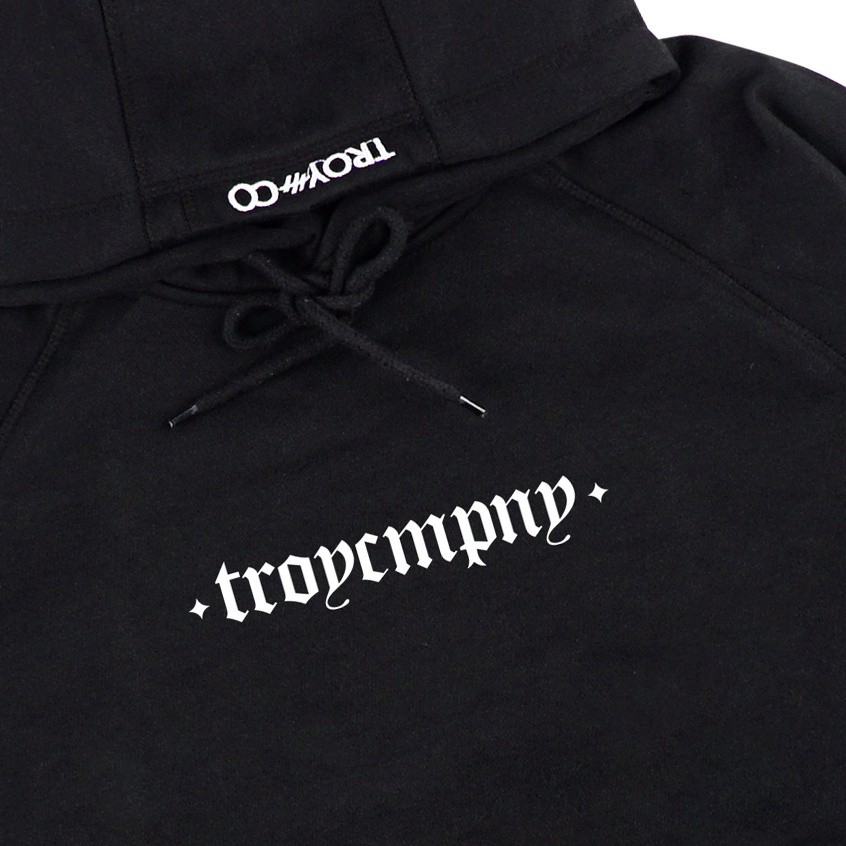 Troy Company Boxy Arm Pocket Hoodie Mental Spiral - Hoodie Boxy Hitam BAPH 3400