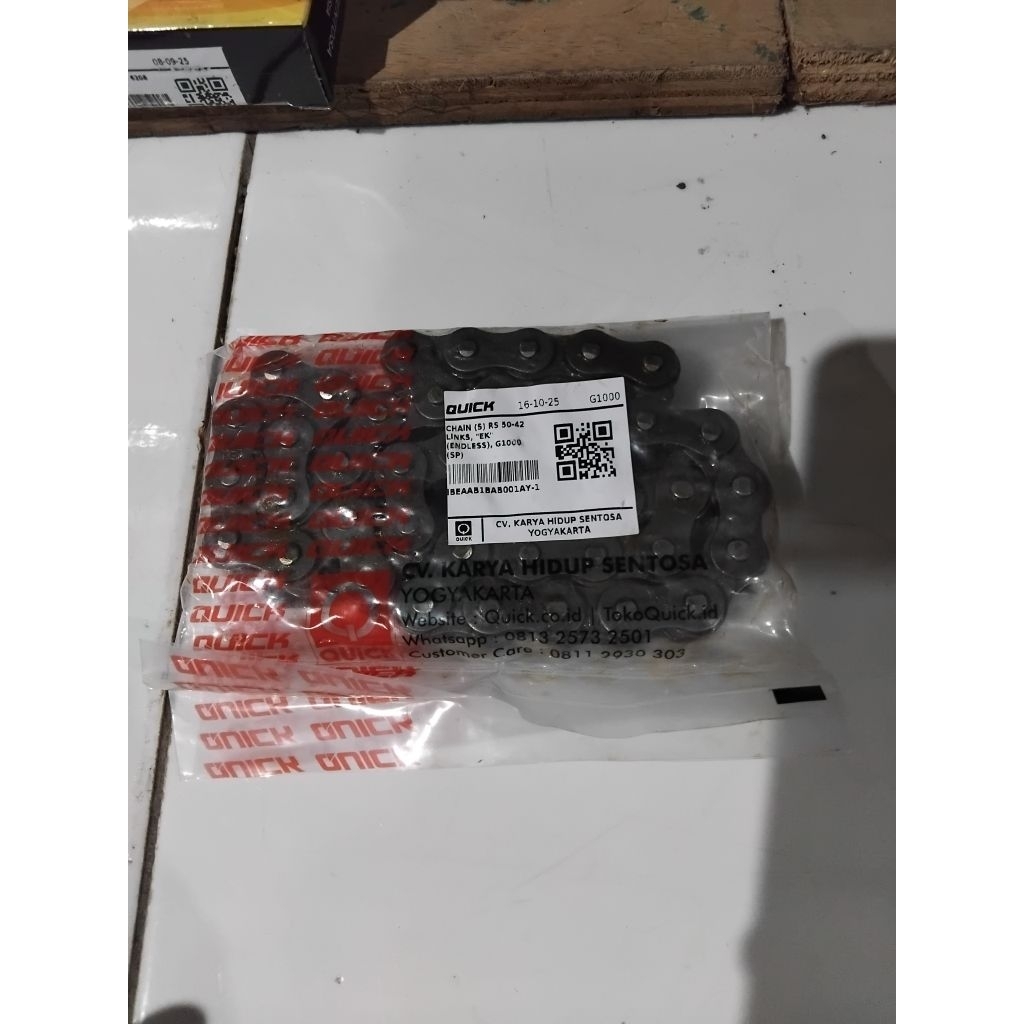 CHAIN (S) RS 50-42 LINKS "EK" (ENDLESS" MESIN TRAKTOR G 1000 / RANTAI GARDAN MESIN TRAKTOR G 1000 - 
