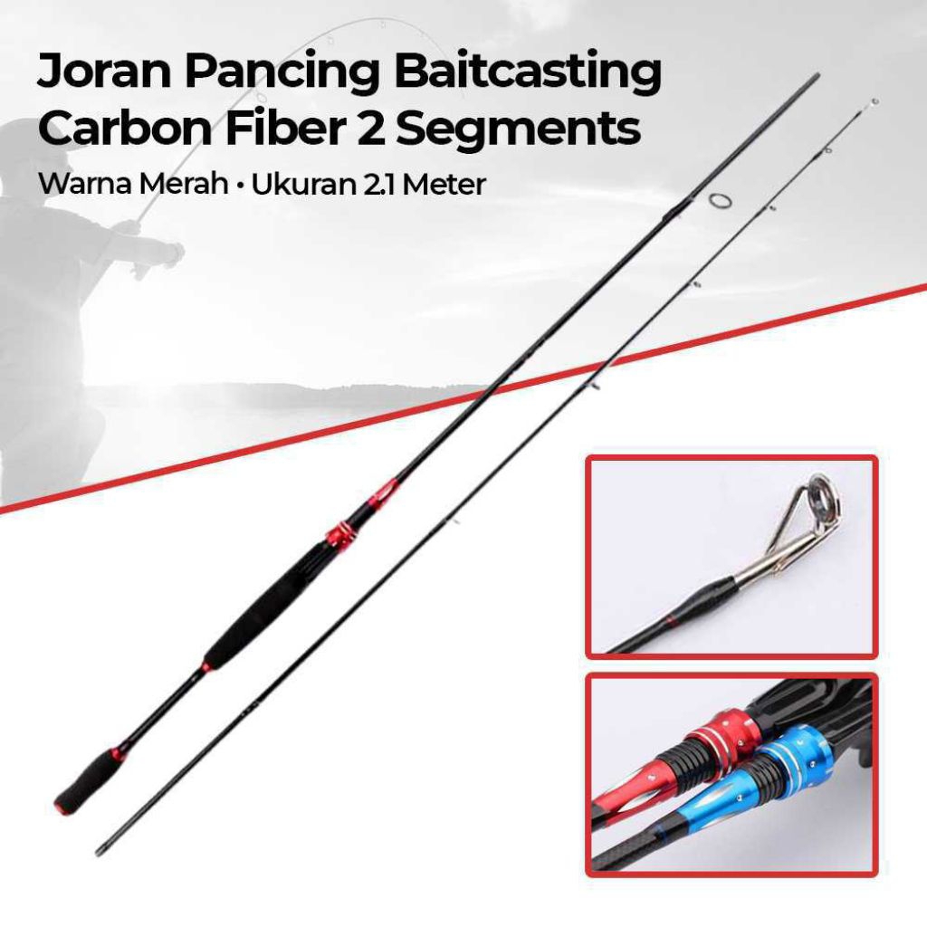 Kabinwang Joran Pancing Baitcasting/Spinning Carbon Fiber 2 Segments -
KB361
