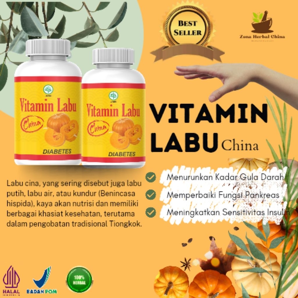 Vitamin Labu China Diabetes | Labu Putih Kundur Benincasa hispida Obat Herbal Penurun Gula Darah Kap