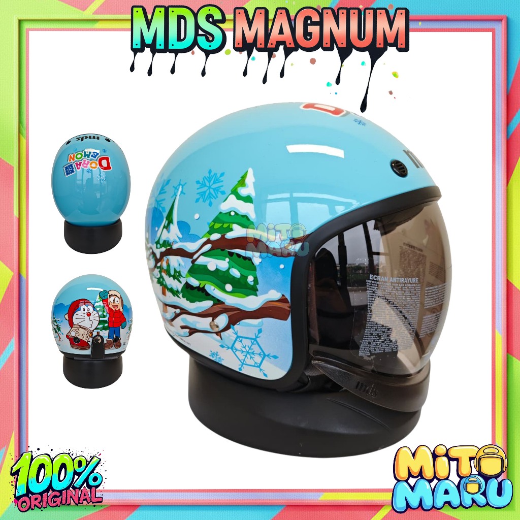 HELM MDS MAGNUM DORAEMON SUMMER BLUE ORIGINAL