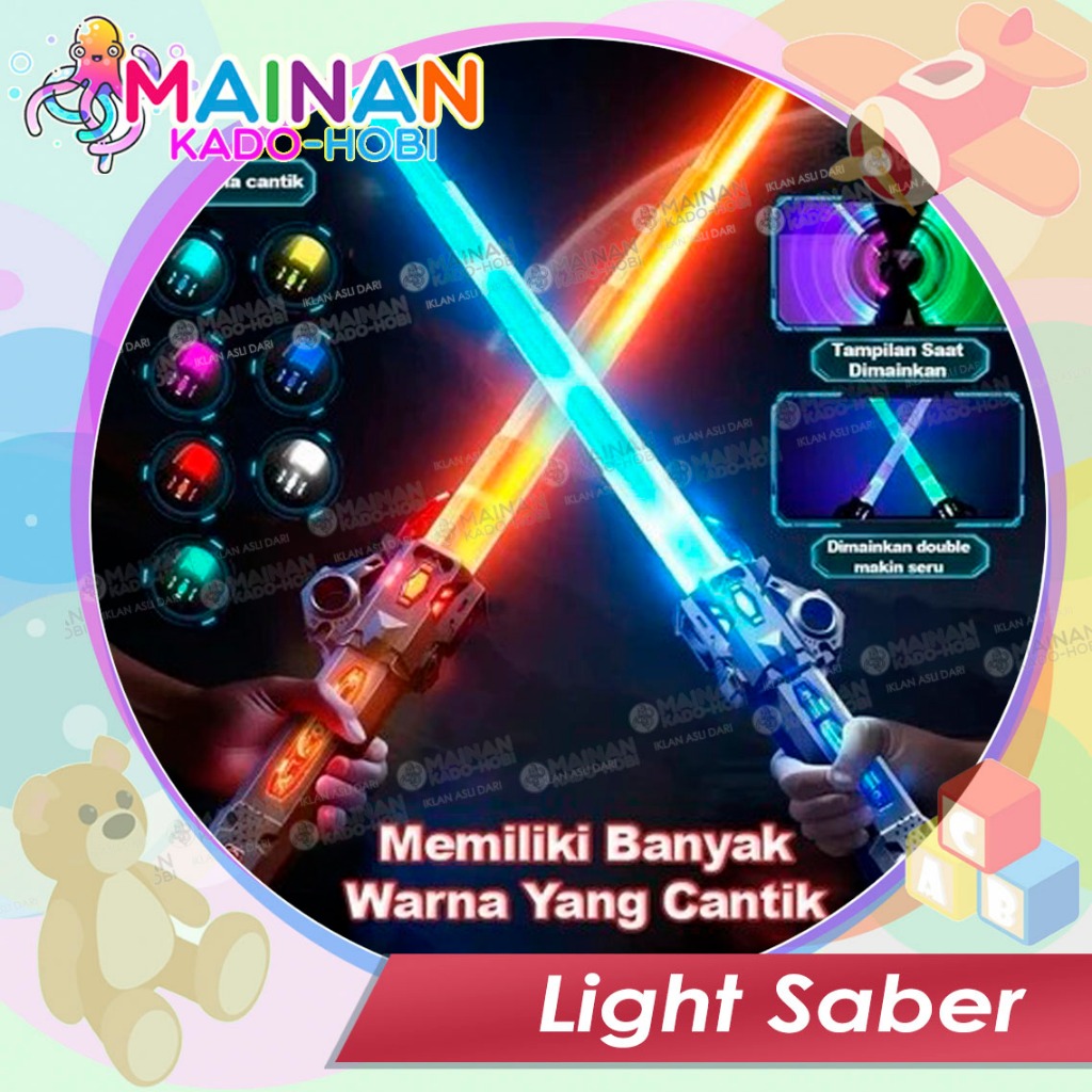 MAINAN ANAK OUTDOOR PDANG LASER STARR WARS ADA LAMPU