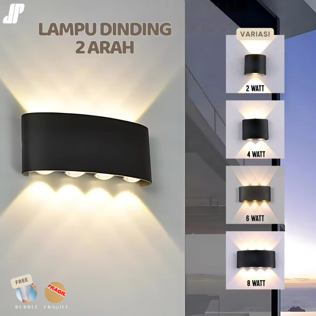 LAMPU DINDING TAMAN OUTDOOR / LAMPU HIAS TAMAN TERAS - HEMAT ENERGI DAN TAHAN AIR