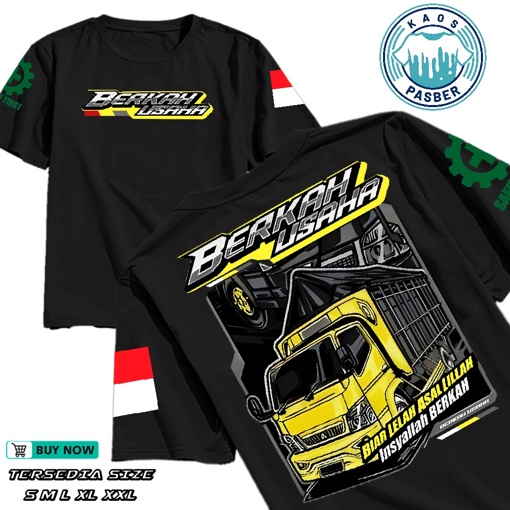 T-shirt Kaos Truk Canter Distro, Driver Canter Kaos Driver Muda | Baju Kaos Pria Motif Mobil Truk | 