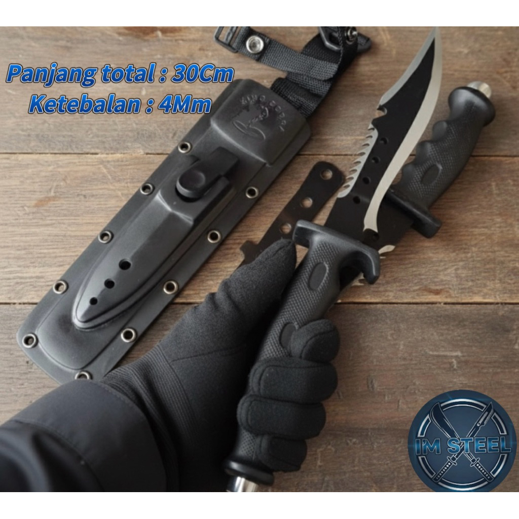 Pisau Komando Baja Fiber — Inspirasi TNI/Polri/Kopassus