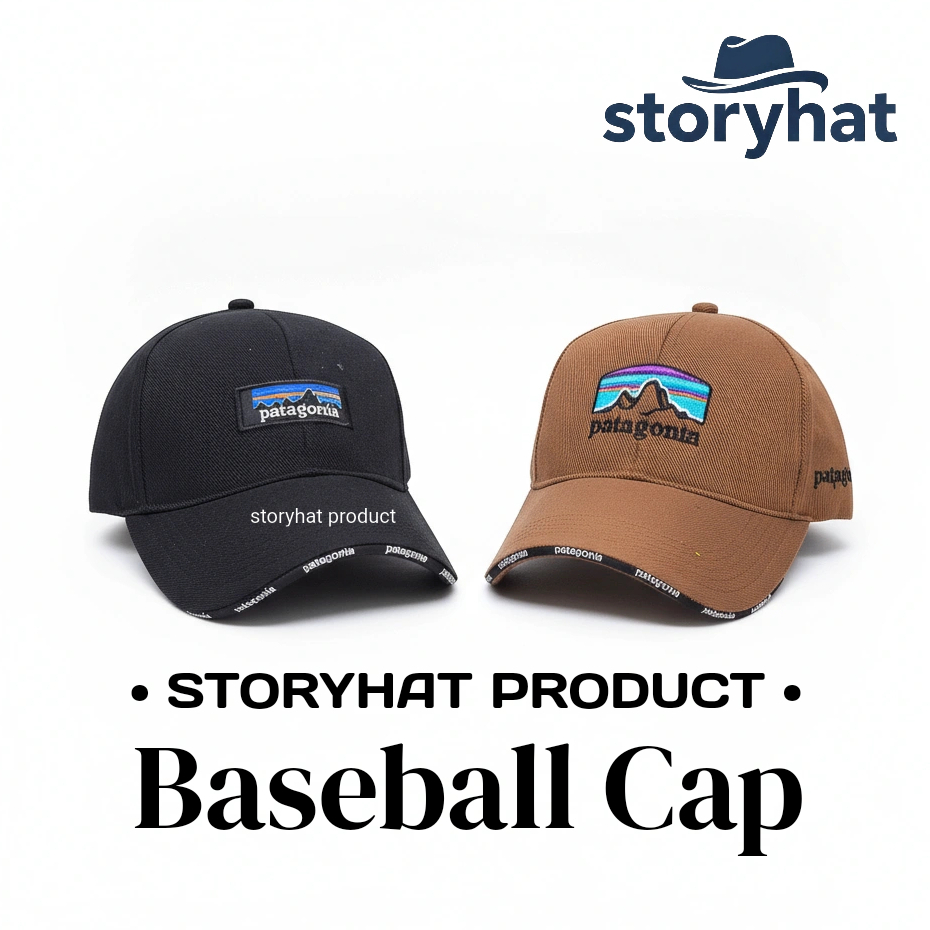 TOPI BASEBALL DISTRO LOGO PATAGONIA - TOPI BASEBALL PRIA WANITA HITAM LOGO PATAGONIA | STORYHAT
