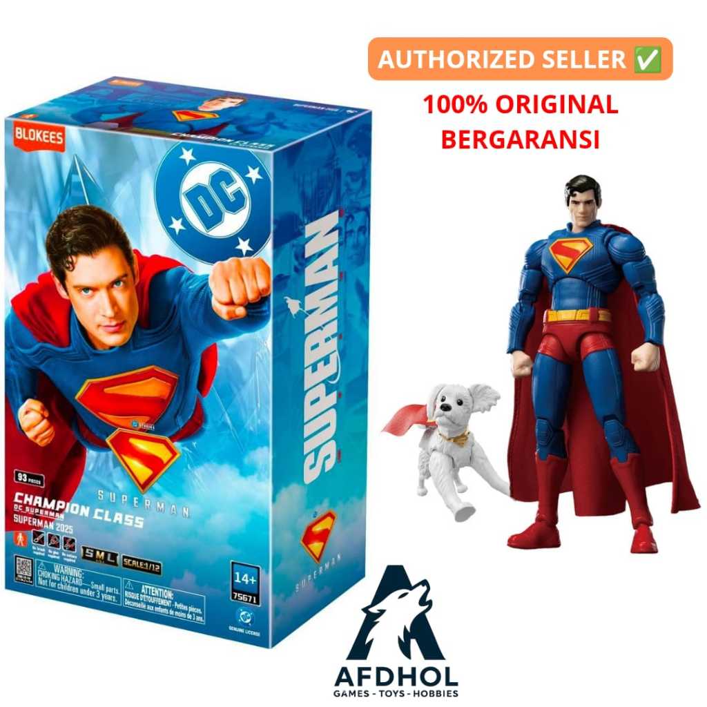 BLOKEES FIGURES SUPERMAN SUPER MAN DC 2025 KRYPTO DOG CHAMPION CLASS ACTION FIGURES DC SUPERMAN 2025