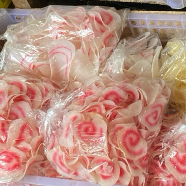 1 kg kerupuk mentah warna warni kerupuk singkong mentah