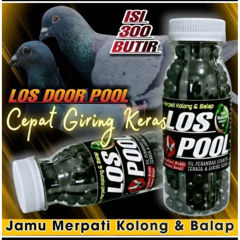 PIL LOSDOR POOL Jamu Merpati Kolong dan Balap isi 300 Pil Cepat Giring Keras paling ampuh dalam 2 ha