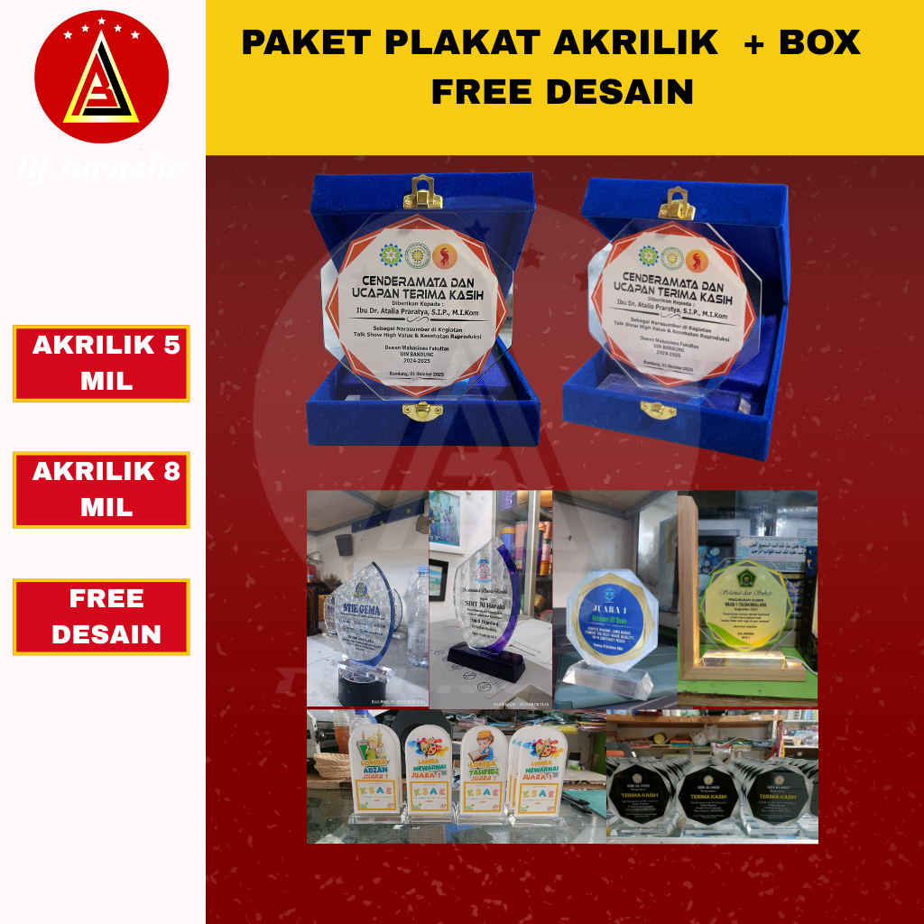 PAKET PLAKAT AKRILIK SUDAH DENGAN BOX / PLAKAT AKRILIK ESTETIK / PLAKAT ACARA RESMI / PLAKAT AKRILIK