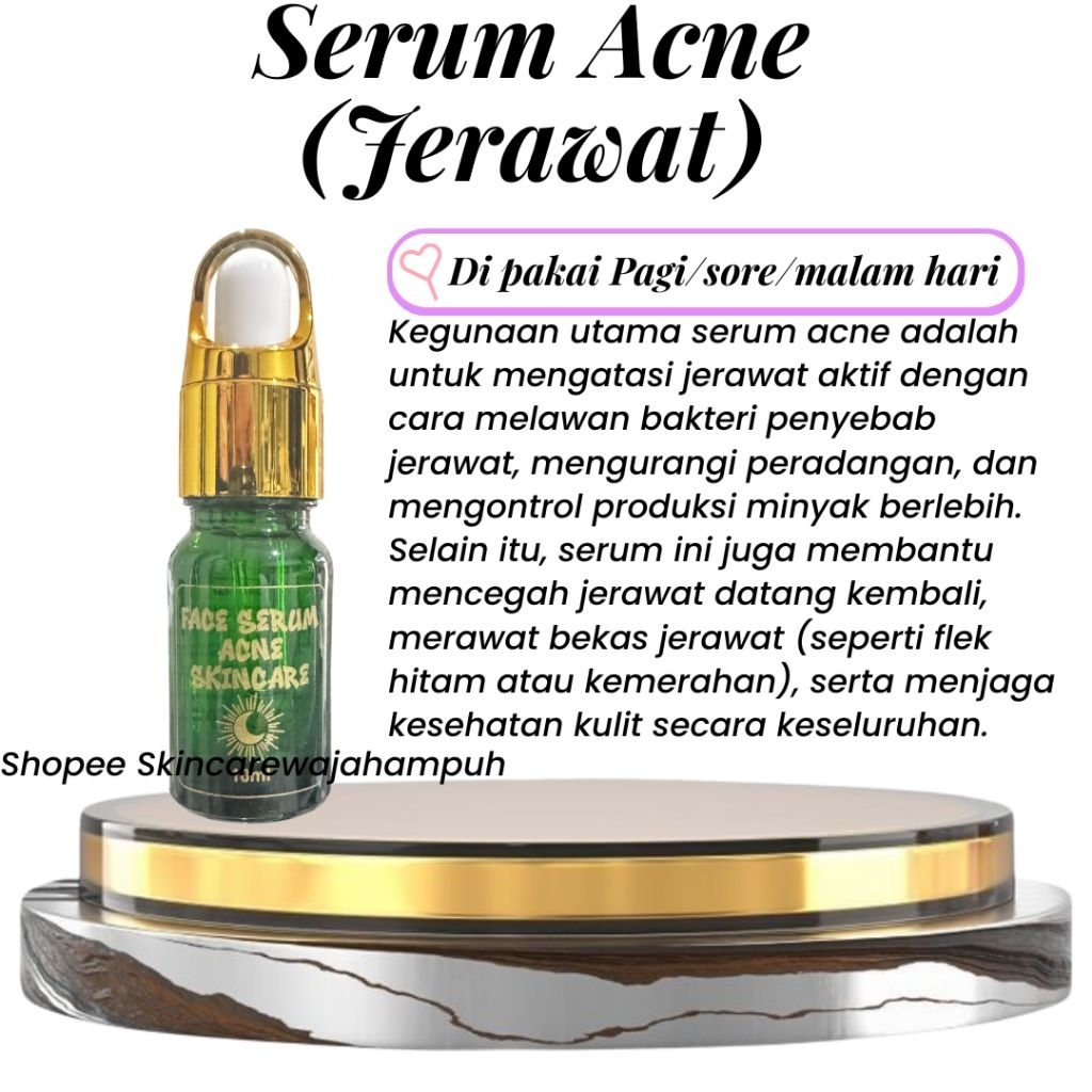 Serum Pemutih Wajah Untuk Kulit Berjerawat Pemutih Wajah Flek Hitam Whitening Glowing Skincare