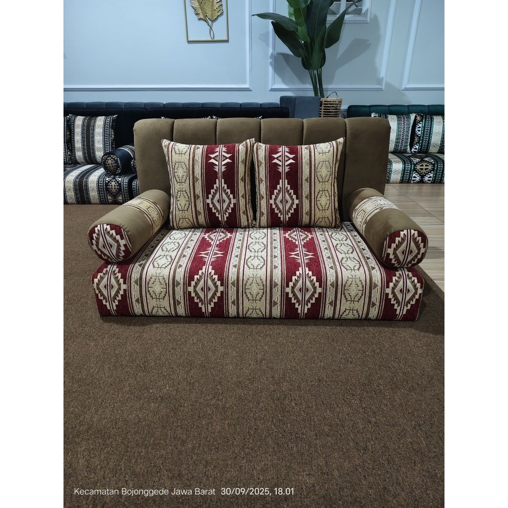 sofa arab misnad ekonomis , sofa lesehan, sofa lantai