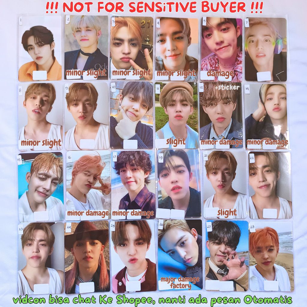 PC SCOUPS SEVENTEEN POB WVJ FTS 17RH CARVER DEAR ATTACCA SG23 NANA TOUR ITS PHOTOCARD SEVENTEEN PC S