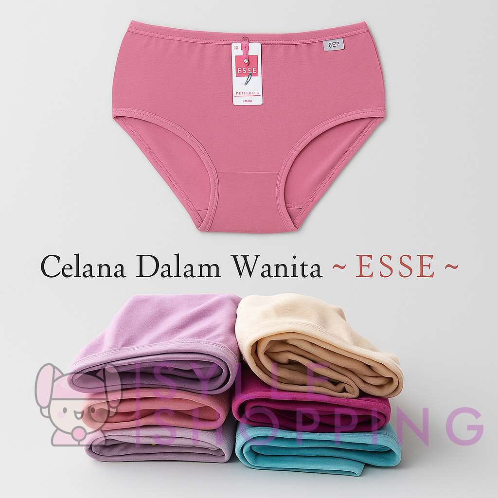 Sylle - CD Celana Dalam Wanita Perempuan Dewasa Polos/Undies Esse Ukuran Jumbo M L XL XXL XXXL XXXXL