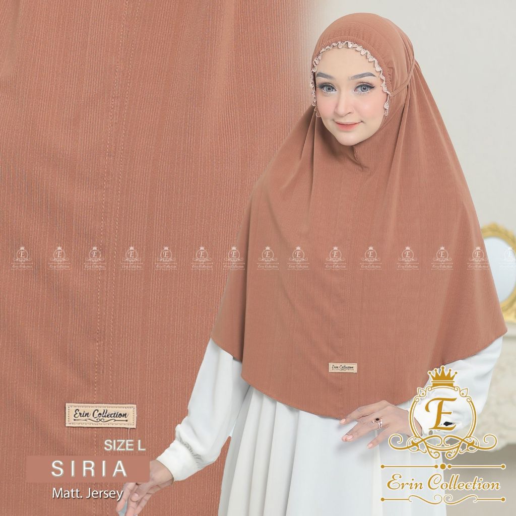 jilbab instan kerut muka hijab XL kerudung  siria tali ERIN COLLECTION