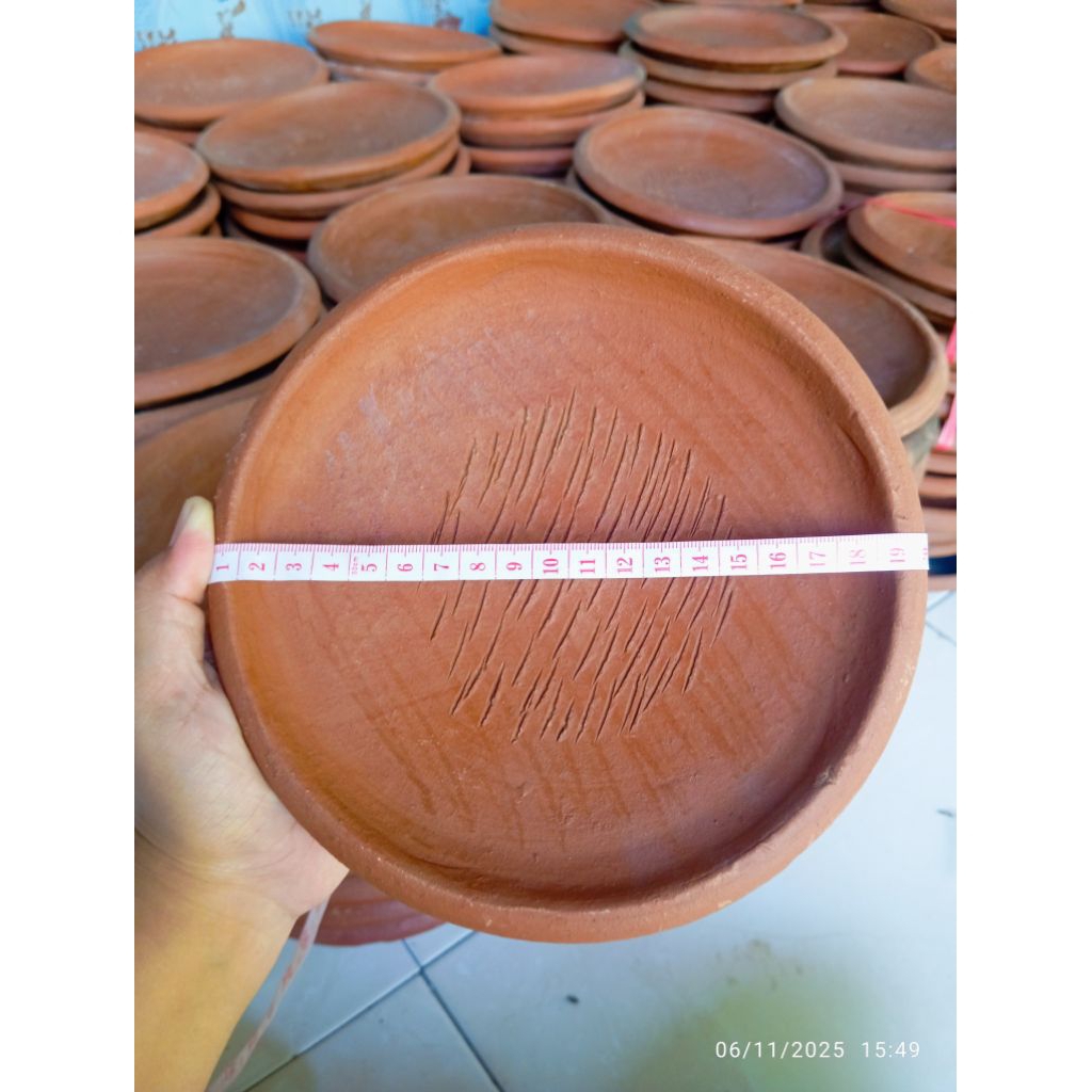 Cobek Tanah Liat Anti Luntur Uk 18-19cm