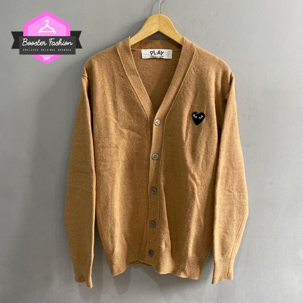 CARDIGAN COMME DES GARCONS PLAY BLACK HEART ORI AUTHENTIC CDG001