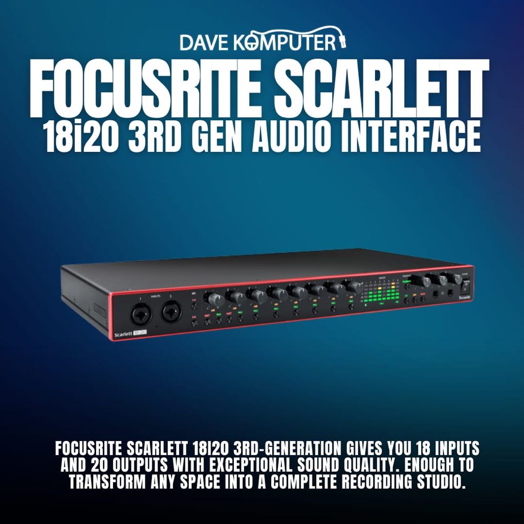 Focusrite Scarlett 18i20 3rd Gen Audio Interface