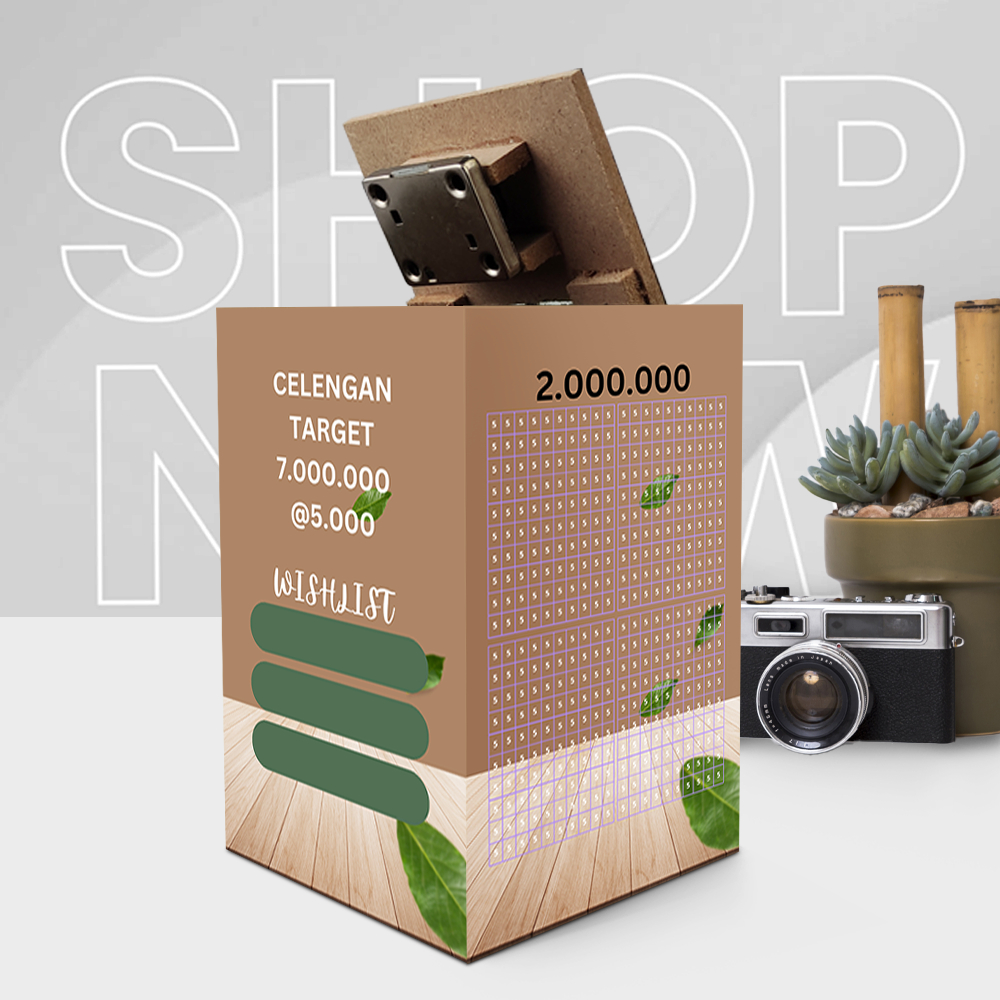 celengan target 7 juta 5k tabungan buka tutup free kunci