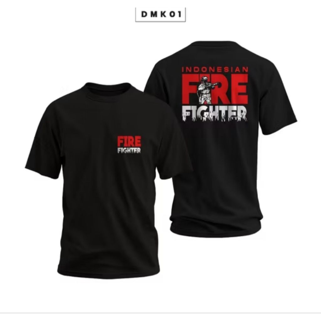 Kaos Distro INDONESIAN FIRE FIGHTER Kaos T-shirt Unisex
