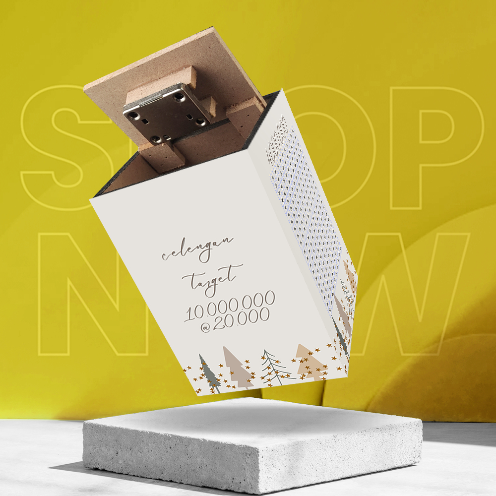 celengan target 10 juta pecahan 20k celengan karakter permanen buka tutup 15x10 cm