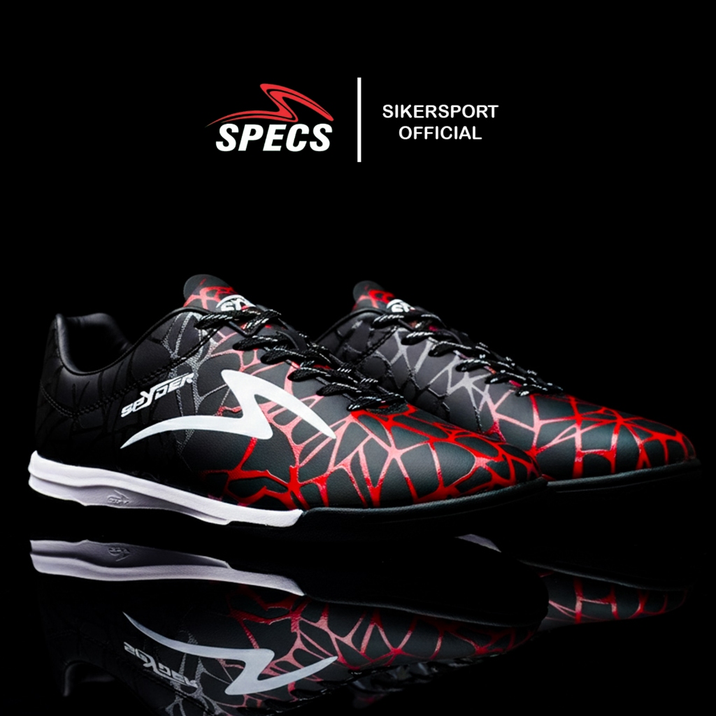 Sepatu Futsal Specs Accelerator Spyder FG Hitam Merah